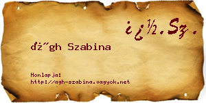 Ágh Szabina névjegykártya